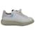 Alexander McQueen Larry Clear Sole Schillernde übergroße Sneakers aus weißem Kalbsleder Kalbähnliches Kalb  ref.1023364