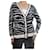 Autre Marque Blue zebra patterned cardigan - size S Wool  ref.1023376