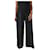 Marni Black contrast-stitched wide-leg trousers - size IT 42 Viscose  ref.1023389