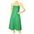 Zac Posen Grass Green Bustier en soie sans bretelles Jupe plissée taille de robe midi 8 Vert  ref.1023518