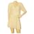 Temperley London Mini-robe brodée en soie ivoire à manches courtes taille UK 10 Écru  ref.1023599
