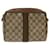 GUCCI GG Canvas Web Sherry Line Clutch Bag Beige Red 8901012 Auth ep1243  ref.1023687