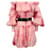 Autre Marque Leo Lin – Schulterfreies, schulterfreies Leila-Kleid mit Gürtel in Rosa Pink Leinen  ref.1023764