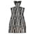 Balmain Noir / Mini-robe dos nu zippée ornée de cristaux argentés Coton  ref.1023774
