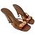 Sandali Louis Vuitton Sunbath pelle marrone dorato Marrone chiaro