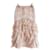 Chanel SS18 Saia maxi de organza com babados Rosa Seda  ref.1025251