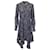 Stella Mc Cartney Vestido estampado em camadas Stella McCartney Dakota em seda azul marinho  ref.1025279