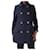 Oscar de la Renta Abrigo azul de lana con botonadura forrada - talla US 10  ref.1025458