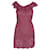Miu Miu Heart-Macramé Lace Mini Dress in Pink Cotton  ref.1025601
