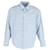 Ami Paris Heart Print Button-Up Shirt in Blue Cotton  ref.1025623