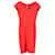 Roland Mouret Paneled Midi Dress in Red Polyester  ref.1025628