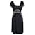 Temperley London Layered Embellished Waist Mini Dress in Black Rayon Cellulose fibre  ref.1025689