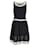 Verziertes Abendkleid von Oscar De La Renta aus schwarzer Seide  ref.1025690