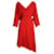 Vestido asimétrico de seda roja de Diane Von Furstenberg  ref.1025691
