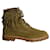 Aquazzura The Boho Heilbrunner Fringed Boots in Green Suede  ref.1025696