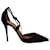 Zapatos de tacón con punta cruzada Aquazzura Matilde en ante negro Suecia  ref.1025702
