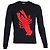 Sandro Paris Lobster Knit Sweater in Navy Blue Wool