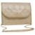 CHANEL Chain Shoulder Bag Lamb Skin Beige CC Auth bs7081  ref.1025919