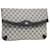 GUCCI GG Canvas Clutch Bag PVC Leather Gray Navy 89 02 075 auth 49798 Grey Navy blue  ref.1025930