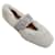 Jimmy Choo Latte - Chaussures plates Krista en fausse fourrure avec ornements en cristal Blanc  ref.1026079