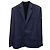 Balenciaga Single-Breasted Blazer Jacket in Navy Blue Viscose