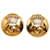 Pendientes Chanel Gold CC con clip Dorado Metal Chapado en oro  ref.1026284
