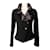 Chanel 8K$ París / Chaqueta de tweed negra con tartán Edimburgo Negro  ref.1026326