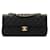 Chanel Black Quilted Caviar Leather Small East West Classic Timeless Flap Bag with gold hardware Gold-plated  ref.1026328
