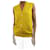 Crimson Cárdigan amarillo sin mangas con bolsillos - talla XS Cachemira  ref.1026553