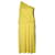 Autre Marque LANVIN, vestido drapeado de un hombro en amarillo  ref.1027450