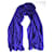 Autre Marque Dosa Archival Pashmina & Silk Shawl Scarf Blue Purple Cashmere  ref.1027460