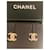 Cambon Magníficos pequenos brincos clássicos Chanel Dourado Aço Pérola  ref.1027499