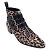Tabitha Simmons Grey / Black Multi Leopard Printed Calf Hair Ankle Boots