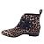 Tabitha Simmons Grey / Black Multi Leopard Printed Calf Hair Ankle Boots - view 3