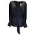 Prabal Gurung Blusa negra de seda con parte delantera retorcida Jimile Negro