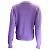 Muveil Roxo / Suéter cardigã de malha com botões e laço embelezado com cristal dourado - vista 3