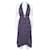 Diane Von Furstenberg DvF Zen-Neckholder-Kleid aus Leyland-Seide mit Blumendruck Mehrfarben Marineblau  ref.1027670