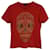 Alexander McQueen Camiseta con estampado de calavera y cuerda en algodón rojo Roja  ref.1028064