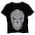 Alexander McQueen T-Shirt mit Totenkopf-Print aus schwarzer Baumwolle  ref.1028066