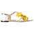 Sandálias com tira em T Charlotte Olympia Banana Charm em couro dourado  ref.1028077