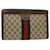 GUCCI GG Canvas Web Sherry Line Clutch Bag Beige Red Green 89.01.002 Auth bs7231  ref.1028598