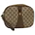 GUCCI GG Canvas Web Sherry Line Clutch Bag PVC Leather Beige Red Auth ep1269 Green  ref.1028603