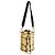 Furla Beuteltasche aus Leder Python Print gelb schwarz Python drucken