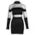 Balmain Bodycon Mini Dress with Sheer Inserts in Black Polyamide  ref.1029253