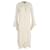 Vestido Khaite Callen com manga canelada e babados em seda marfim Branco Cru  ref.1029283