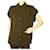 Diane Von Furstenberg DVF Boye Deux Khaki Green Snap Button Shirt Top size 8 Silk  ref.1029390