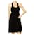 Jasmine Di Milo Black Lace Open Back Beaded Knee Length Evening dress UK 12 Silk  ref.1029419