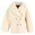 Nili Lotan Addie Double-Breasted Shearling Coat in Cream Lamb Fur White  ref.1030269