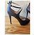 Sandali Guess P con cinturini incrociati in pelle nera Nero - vista 4