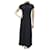 Vestido midi de lã preta Chanel Preto  ref.1030456